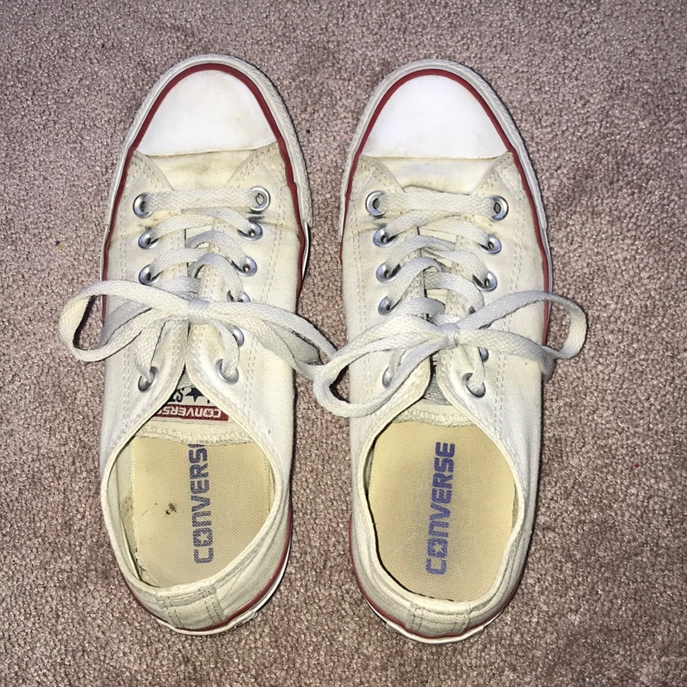 White Converse All Star Low Tops